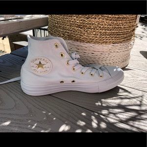 NWOT: Sky blue Converse high tops